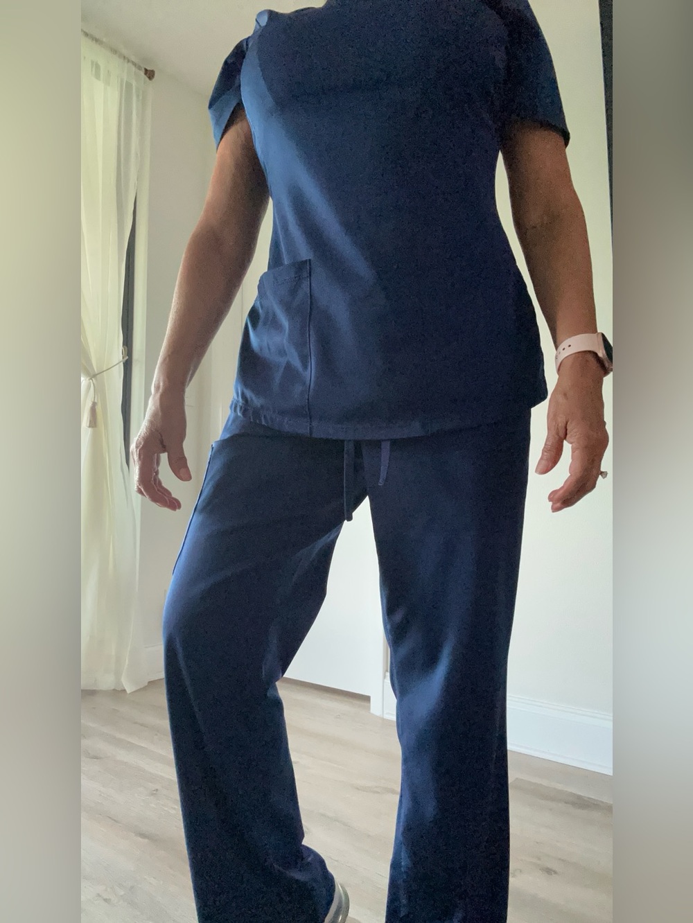 HH Works Navy Blue Scrub Top Size S & Pants Size S-P